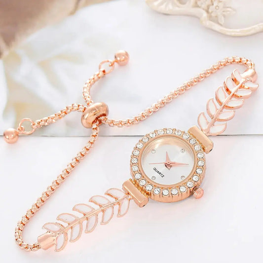 Mermaid Chain Diamond Gold Watch