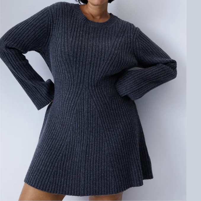 Ceren Knitted Knitwear Mini Dress