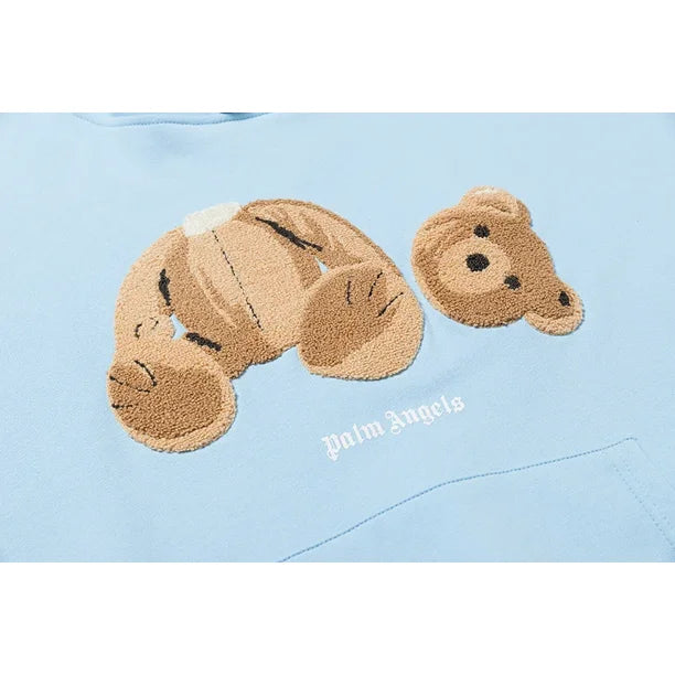 Arzu - High Quality Cotton Polar Fleece Flock Bear Embroidered Hooded Sweatshirt