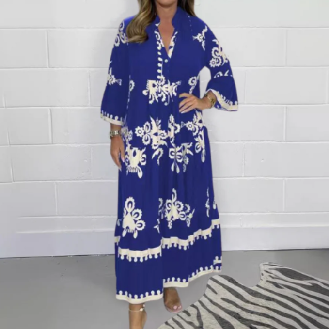 Elif - Summer Retro Loose Long Dress
