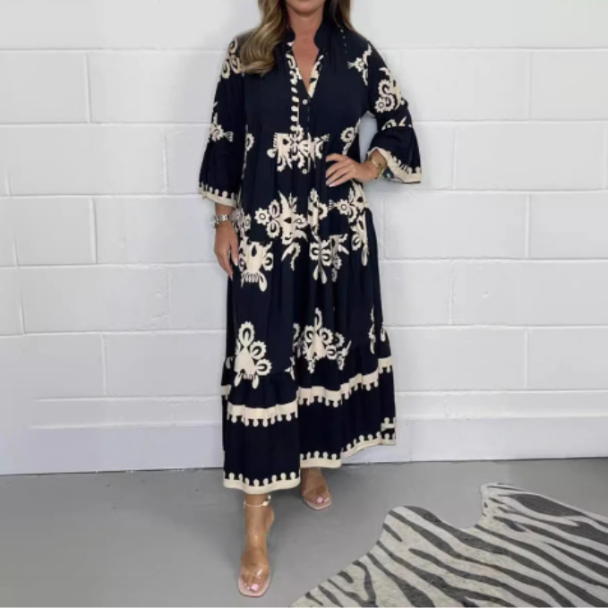 Elif - Summer Retro Loose Long Dress