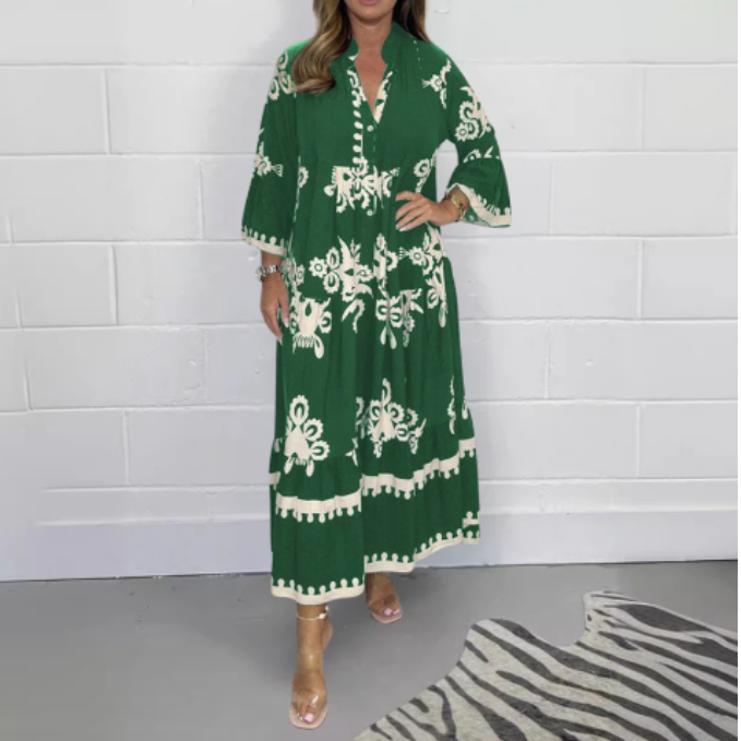 Elif - Summer Retro Loose Long Dress