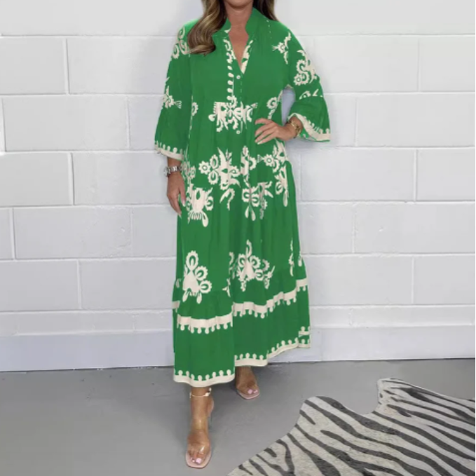 Elif - Summer Retro Loose Long Dress