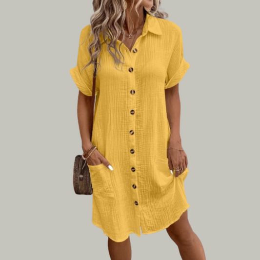 Büşra - V-Neck Mini Dress