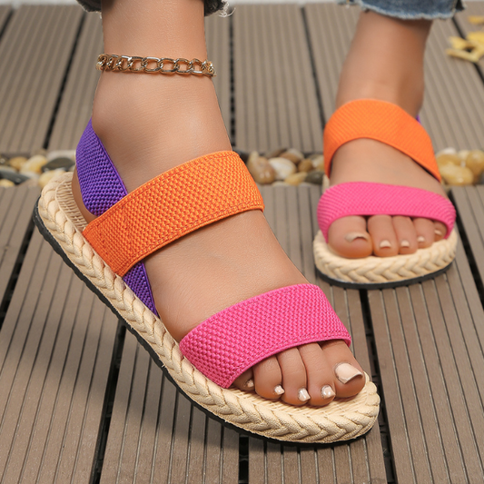 Derya - Multicolored Non-Slip Flat Sandals