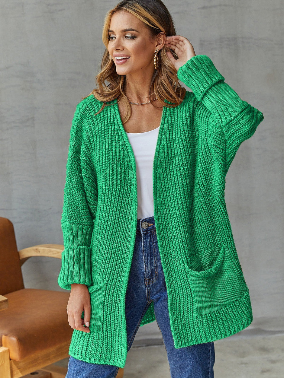 Dilara - Buttonless Long Coat with Plenty of Pockets