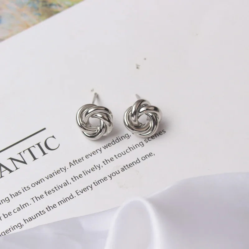 Twist Round Earrings