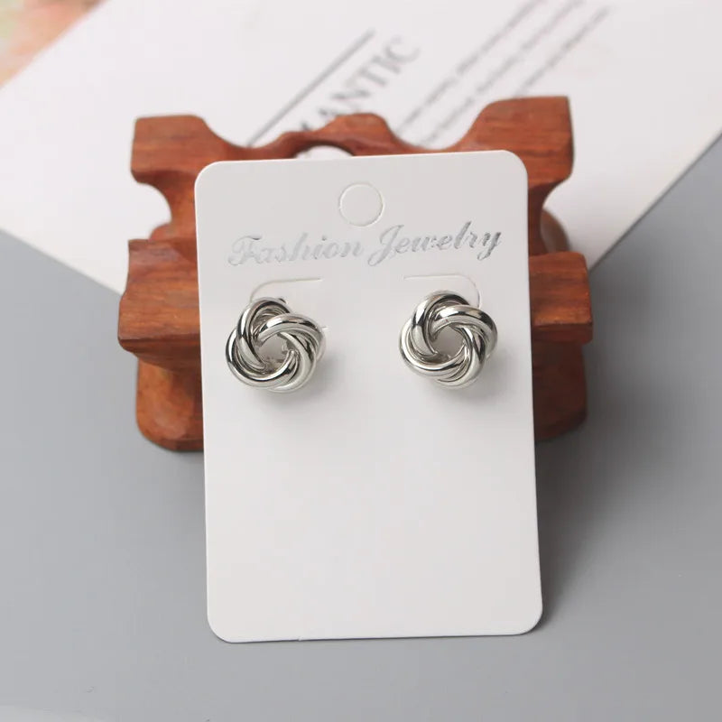 Twist Round Earrings