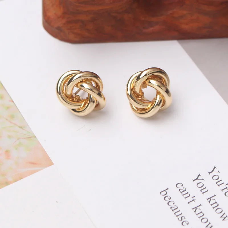 Twist Round Earrings