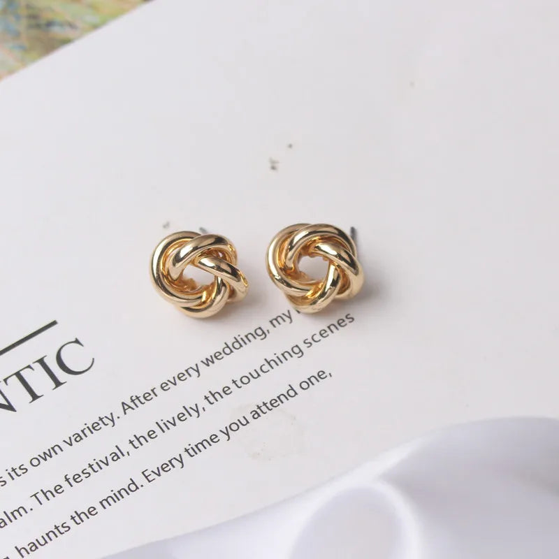 Twist Round Earrings