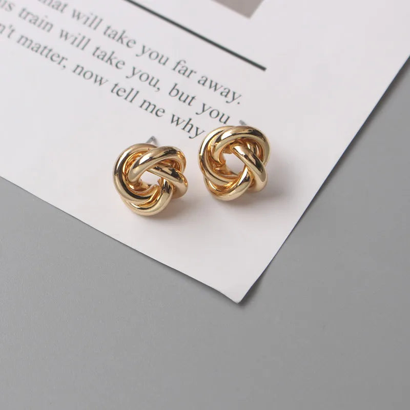 Twist Round Earrings