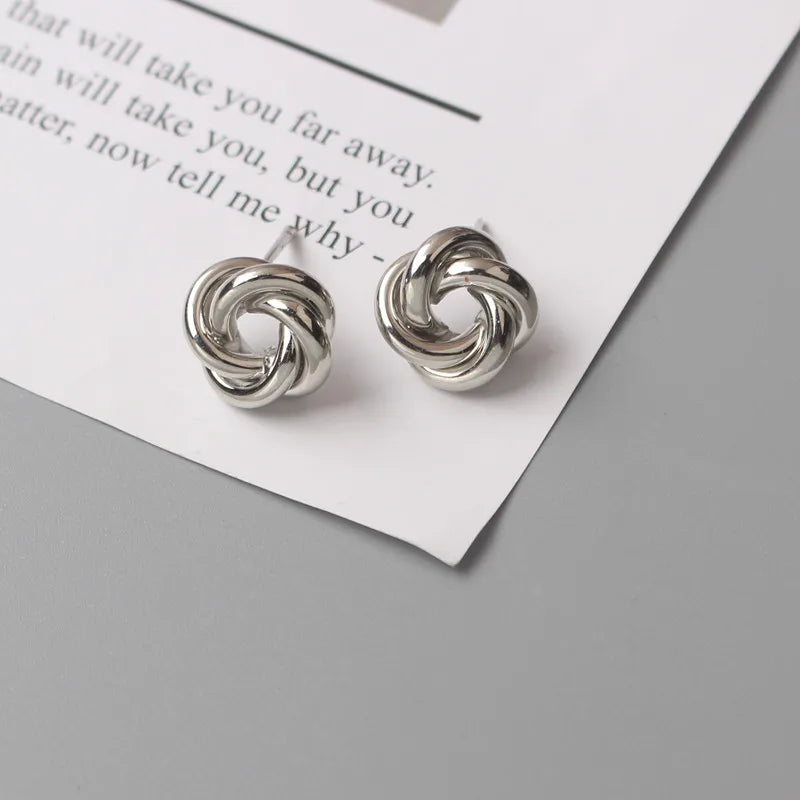 Twist Round Earrings
