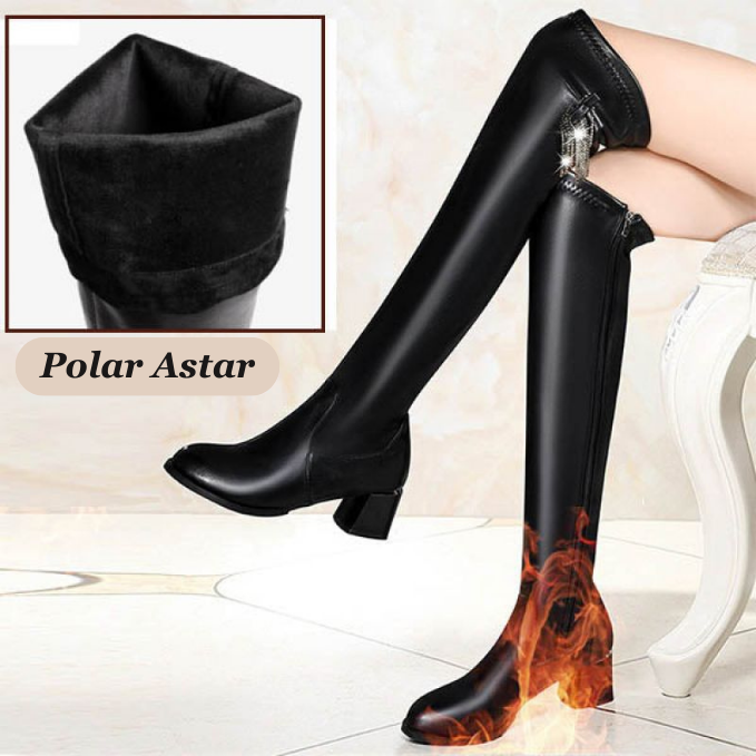 Şenol Polar Stretch Long Leather Boots