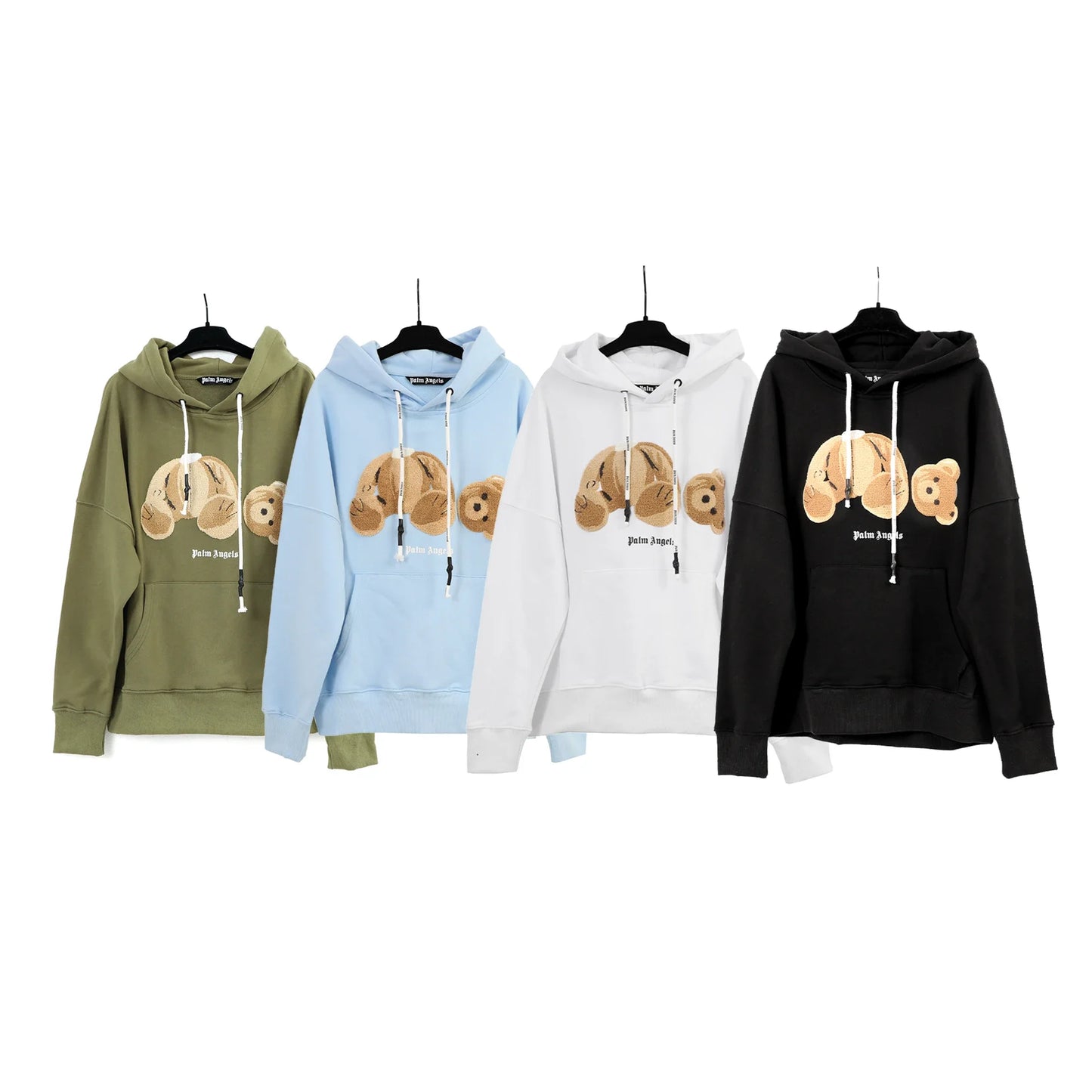 Arzu - High Quality Cotton Polar Fleece Flock Bear Embroidered Hooded Sweatshirt