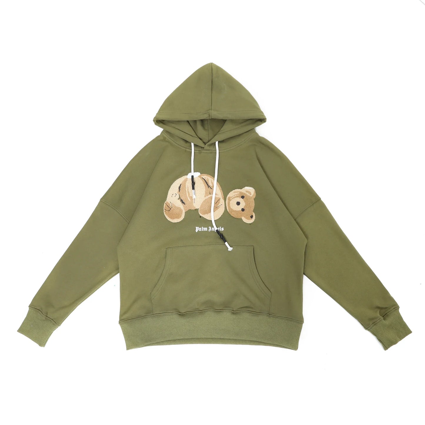 Arzu - High Quality Cotton Polar Fleece Flock Bear Embroidered Hooded Sweatshirt