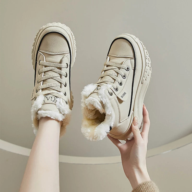 Inci Winter Fleece Lined High-Top Shoes for Women