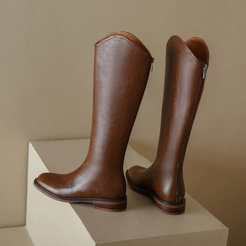 Zehra Leather Over-the-Knee Boots