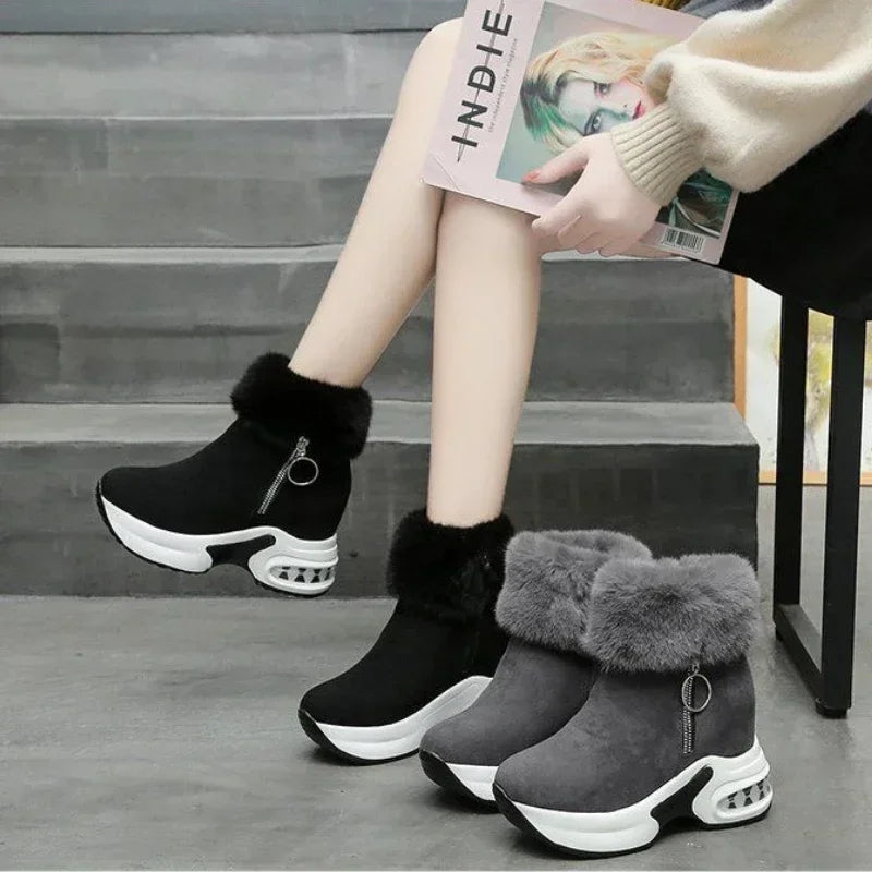 Beyza Sneakers – Thick-Soled, Zippered and Height-Extending Design