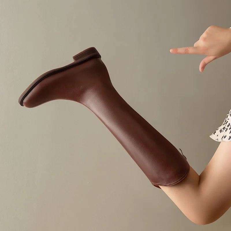 Zehra Leather Over-the-Knee Boots