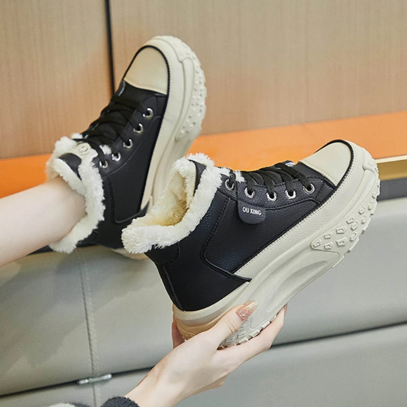 Inci Winter Fleece Lined High-Top Shoes for Women