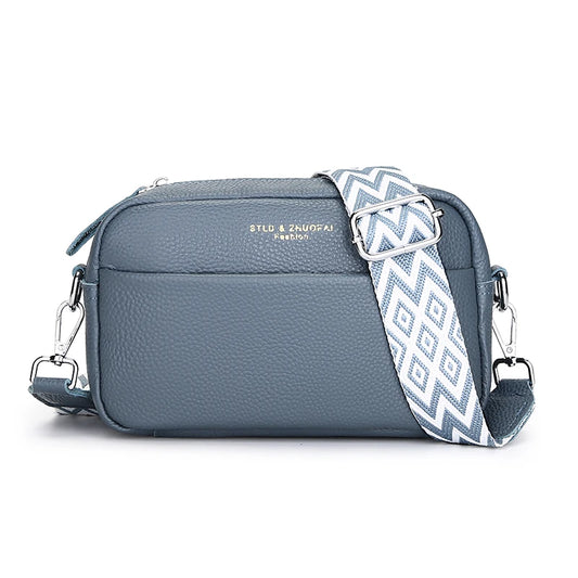 Small Square Shoulder Bag with Wide Straps