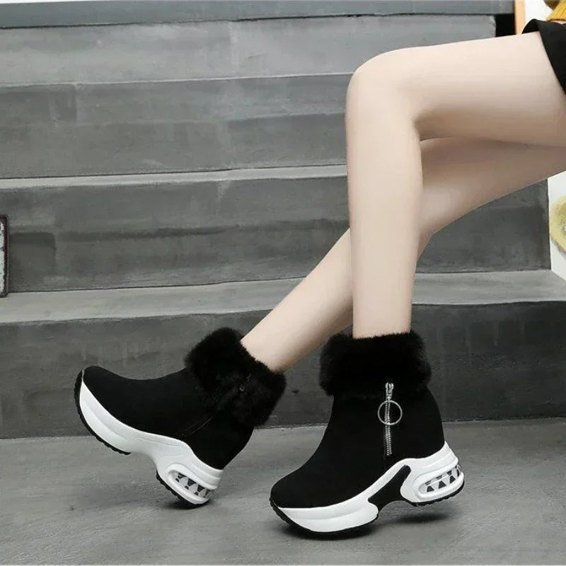 Beyza Sneakers – Thick-Soled, Zippered and Height-Extending Design