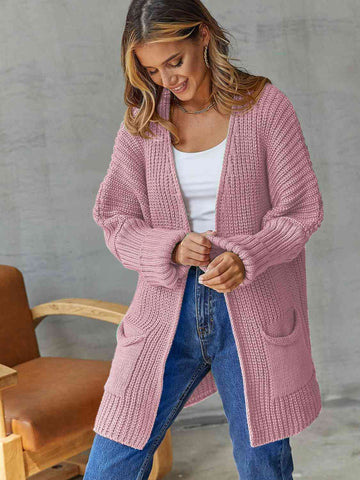 Dilara - Buttonless Long Coat with Plenty of Pockets
