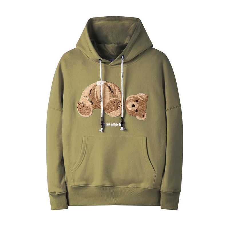 Arzu - High Quality Cotton Polar Fleece Flock Bear Embroidered Hooded Sweatshirt